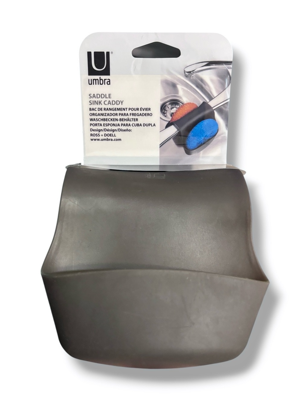 UMBRA Grey Saddle Sink Caddy NEW